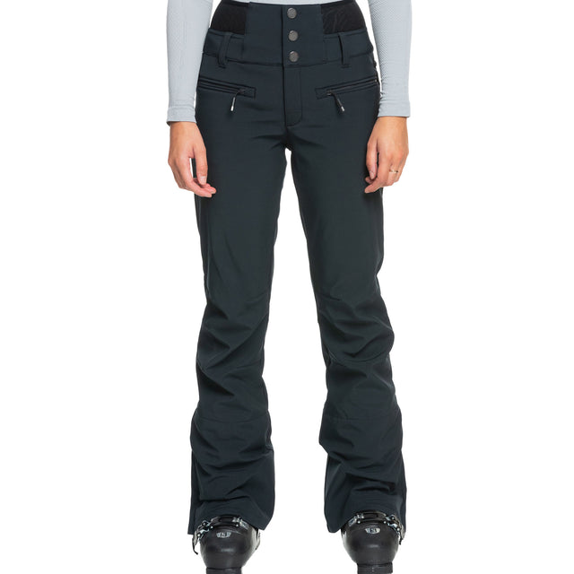 Roxy Women's Rising High Ski Trousers True Black / X-Small-True Black / Small-True Black / Medium-True Black / Large-True Black / X-Large - 53 Degrees North 