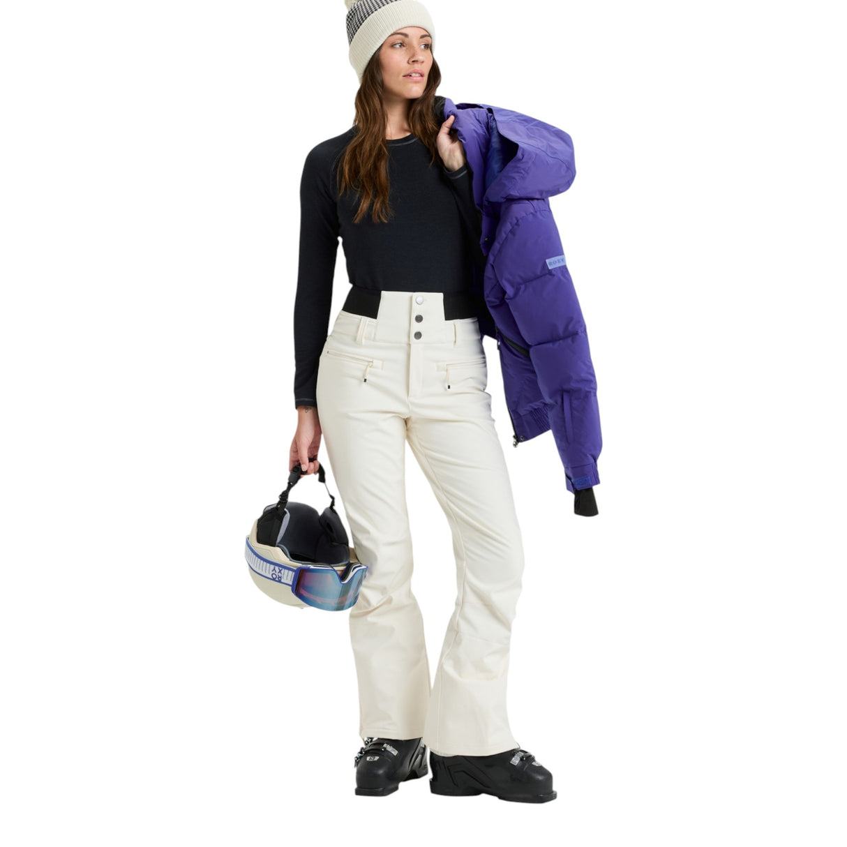 Roxy Women's Rising High Ski Trousers True Black / X-Small-True Black / Small-True Black / Medium-True Black / Large-True Black / X-Large - 53 Degrees North 