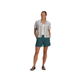 Royal Robbins Women's Camino Pucker Short Sleeve Button Shirt Sage Leaf Botanist Print / X-Small-Sage Leaf Botanist Print / Small-Sage Leaf Botanist Print / Medium-Sage Leaf Botanist Print / Large-Sage Leaf Botanist Print / X-Large - 53 Degrees North 