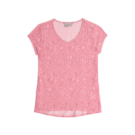 Royal Robbins Women's Featherweight T-Shirt Chalk Marigold Print / X-Small-Chalk Marigold Print / Small-Chalk Marigold Print / Medium-Chalk Marigold Print / Large-Chalk Marigold Print / X-Large - 53 Degrees North 