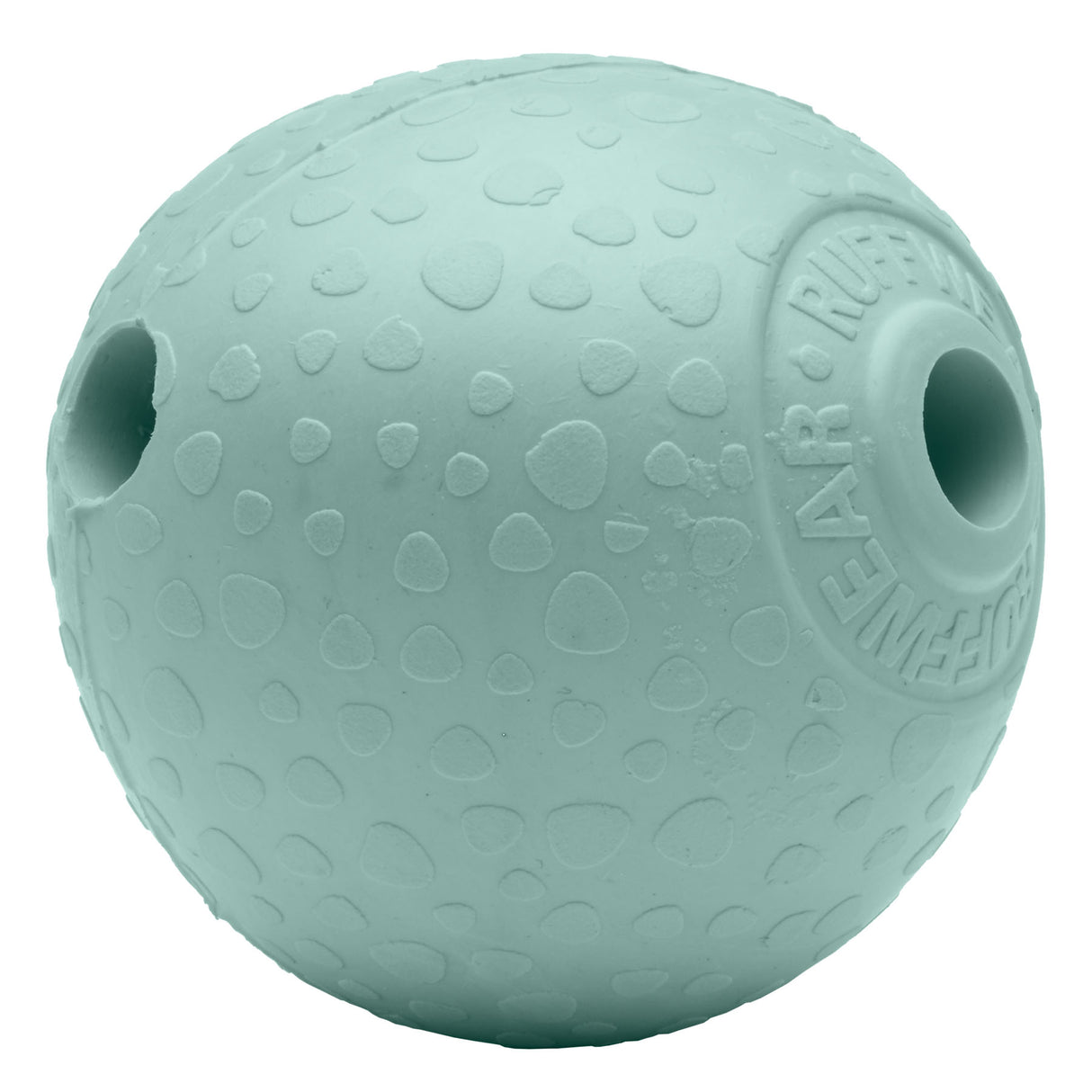 Ruffwear Huckama Rubber Throw Dog Toy Heliotrope Purple-Sage Green-Campfire Orange - 53 Degrees North 