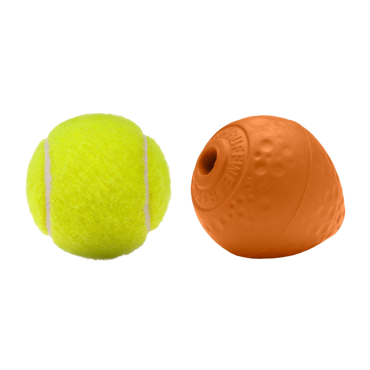 Ruffwear Turnup Rubber Throw Dog Toy Campfire Orange-Heliotrope Purple-Sage Green - 53 Degrees North 