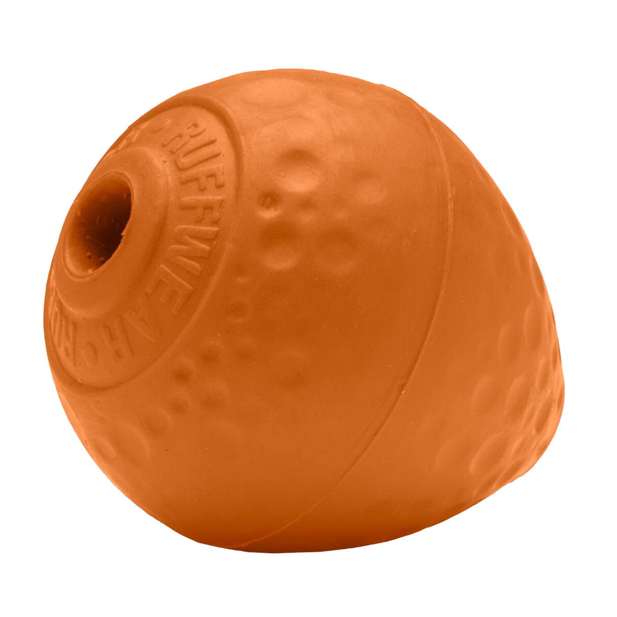 Ruffwear Turnup Rubber Throw Dog Toy Campfire Orange-Heliotrope Purple-Sage Green - 53 Degrees North 