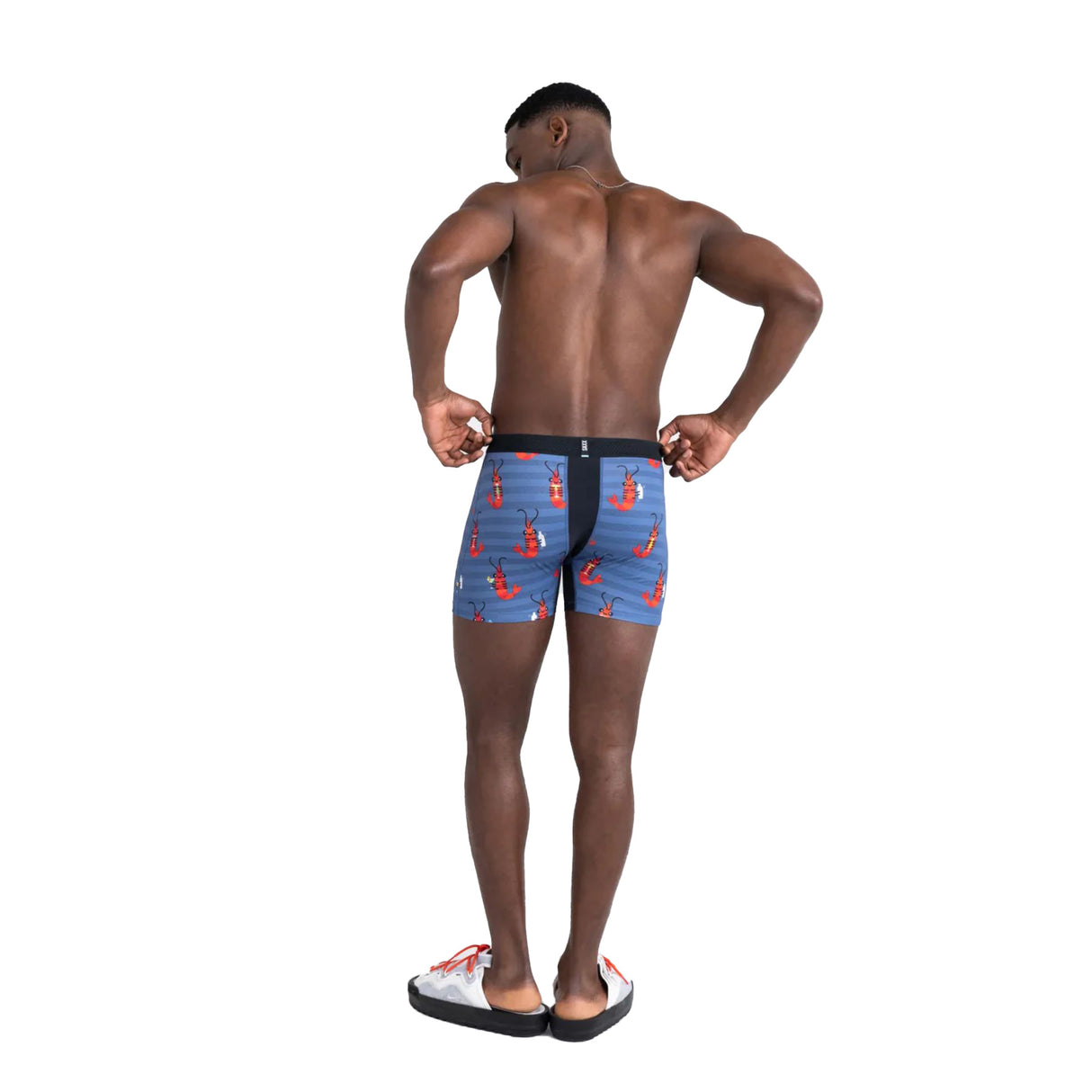 SAXX Men's Droptemp Cooling Mesh Boxer Briefs Black Heather / Small-Black Heather / Medium-Black Heather / Large-Black Heather / X-Large-Dark Denim Heather / Small - 53 Degrees North 