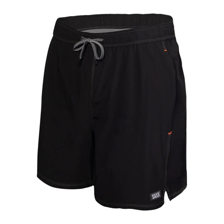 SAXX Men's Oh Buoy 2n1 Volley Swim Shorts Black / Small-Black / Medium-Black / Large-Black / X-Large-H2O Stripe/Blue / Small - 53 Degrees North 