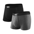 SAXX Men's Vibe Boxer Briefs - 2 Pack Black/Grey / Small-Black/Grey / Medium-Black/Grey / Large-Black/Grey / X-Large-Black/Wood Camo / Small - 53 Degrees North 