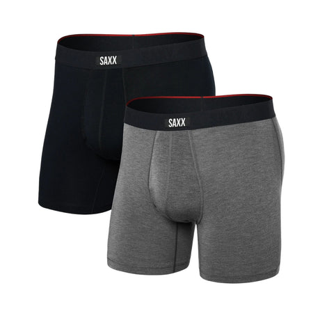 SAXX Men's Vibe Xtra Boxer Brief - 2 Pack High Brow Low Life/Navy / Medium-High Brow Low Life/Navy / Large-High Brow Low Life/Navy / X-Large-Black/Navy / Medium-Black/Navy / Large - 53 Degrees North 