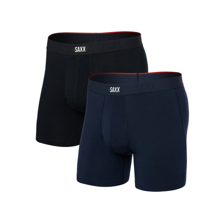 SAXX Men's Vibe Xtra Boxer Brief - 2 Pack High Brow Low Life/Navy / Medium-High Brow Low Life/Navy / Large-High Brow Low Life/Navy / X-Large-Black/Navy / Medium-Black/Navy / Large - 53 Degrees North 