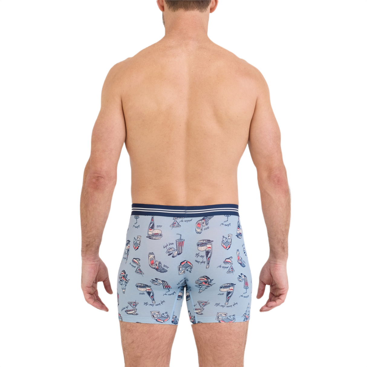 SAXX Men's Vibe Xtra Boxer Brief - 2 Pack High Brow Low Life/Navy / Medium-High Brow Low Life/Navy / Large-High Brow Low Life/Navy / X-Large-Black/Navy / Medium-Black/Navy / Large - 53 Degrees North 