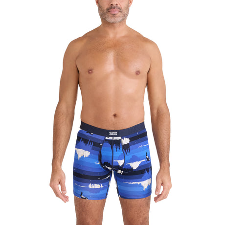 SAXX Men's Vibe Xtra Boxer Briefs SUP Dogs/Ashley Blue / Medium-SUP Dogs/Ashley Blue / Large-SUP Dogs/Ashley Blue / X-Large-Escape to Joshua/Black / Medium-Escape to Joshua/Black / Large - 53 Degrees North 