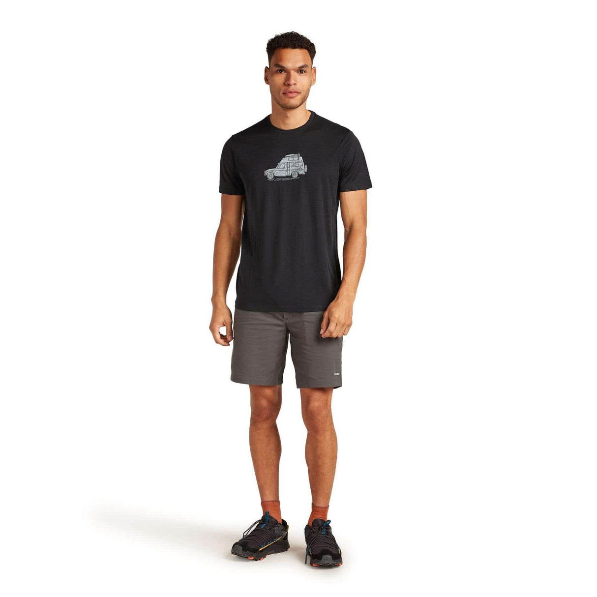Icebreaker Men's Merino 150 Tech Lite T-Shirt Cosy Camper Black / Small-Black / Medium-Black / Large-Black / X-Large #- 53 Degrees North 