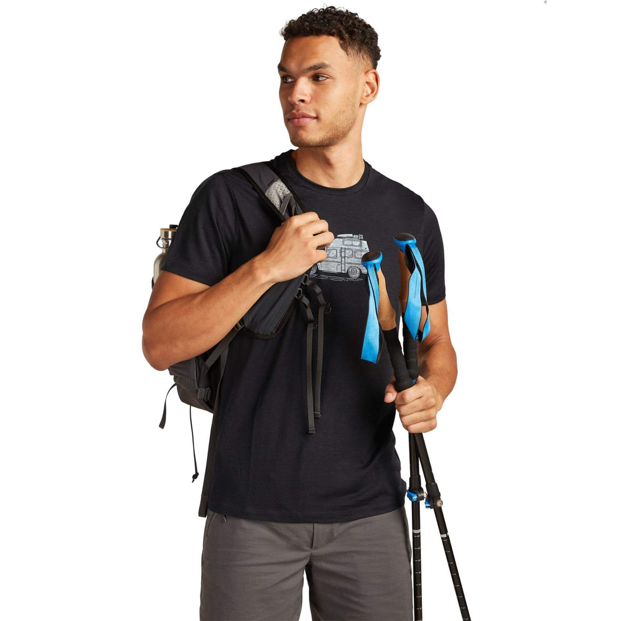 Icebreaker Men's Merino 150 Tech Lite T-Shirt Cosy Camper Black / Small-Black / Medium-Black / Large-Black / X-Large #- 53 Degrees North 