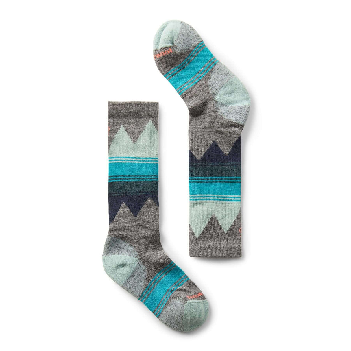Smartwool Kids' Ski Light Cushion Over the Calf Socks Alpine Blue / Medium (UK 11-13.5)-Alpine Blue / Large (UK 1-4.5)-Medium Grey / Medium (UK 11-13.5)-Medium Grey / Large (UK 1-4.5) #- 53 Degrees North 