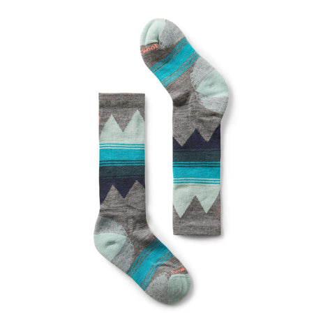 Smartwool Kids' Ski Light Cushion Over the Calf Socks Alpine Blue / Medium (UK 11-13.5)-Alpine Blue / Large (UK 1-4.5)-Medium Grey / Medium (UK 11-13.5)-Medium Grey / Large (UK 1-4.5) #- 53 Degrees North 