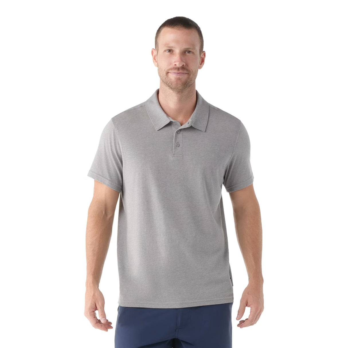 Smartwool Men's Short Sleeve Polo Shirt Light Grey Heather / Small-Light Grey Heather / Medium-Light Grey Heather / Large-Light Grey Heather / X-Large-Twilight Blue / Small #- 53 Degrees North 