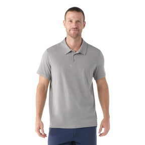 Smartwool Men's Short Sleeve Polo Shirt Light Grey Heather / Small-Light Grey Heather / Medium-Light Grey Heather / Large-Light Grey Heather / X-Large-Twilight Blue / Small #- 53 Degrees North 