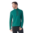 Smartwool Men's Active Fleece 1/2 Zip Fleece Pullover Evergreen / Small-Evergreen / Medium-Evergreen / Large-Evergreen / X-Large-Black / Small #- 53 Degrees North 