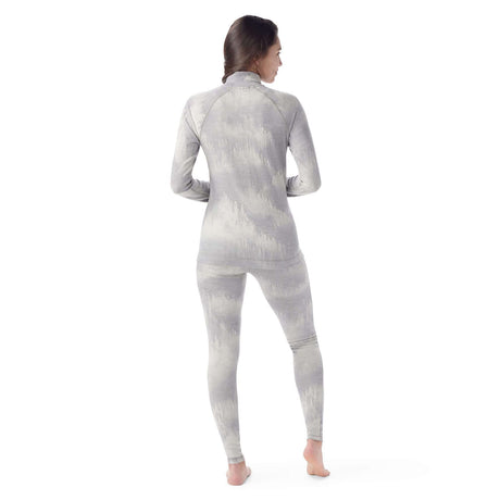 Smartwool Women's Classic Thermal Merino Base Layer 1/4 Zip Top Light Grey Foggy Pines / X-Small-Light Grey Foggy Pines / Small-Light Grey Foggy Pines / Medium-Light Grey Foggy Pines / Large-Light Grey Foggy Pines / X-Large #- 53 Degrees North 