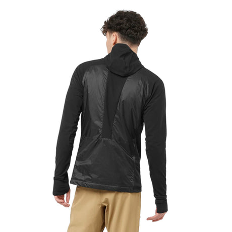 Salomon Men's Elixir Hybrid Hooded Insulated Jacket Deep Black / Small-Deep Black / Medium-Deep Black / Large-Deep Black / X-Large-Deep Black / XX-Large - 53 Degrees North 