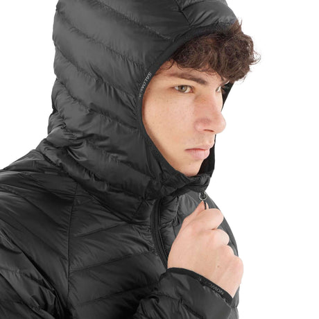 Salomon Men's Elixir Micro Down Hooded Jacket Deep Black / Small-Deep Black / Medium-Deep Black / Large-Deep Black / X-Large-Surf The Web / Small - 53 Degrees North 