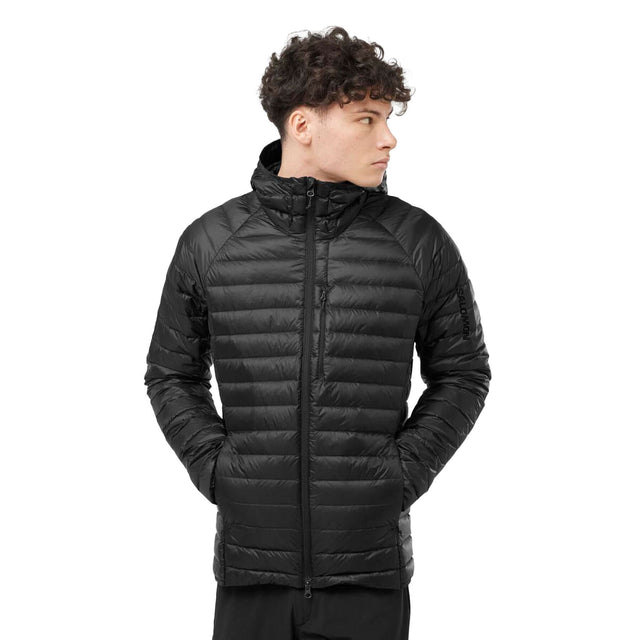 Salomon Men's Elixir Micro Down Hooded Jacket Deep Black / Small-Deep Black / Medium-Deep Black / Large-Deep Black / X-Large-Surf The Web / Small - 53 Degrees North 