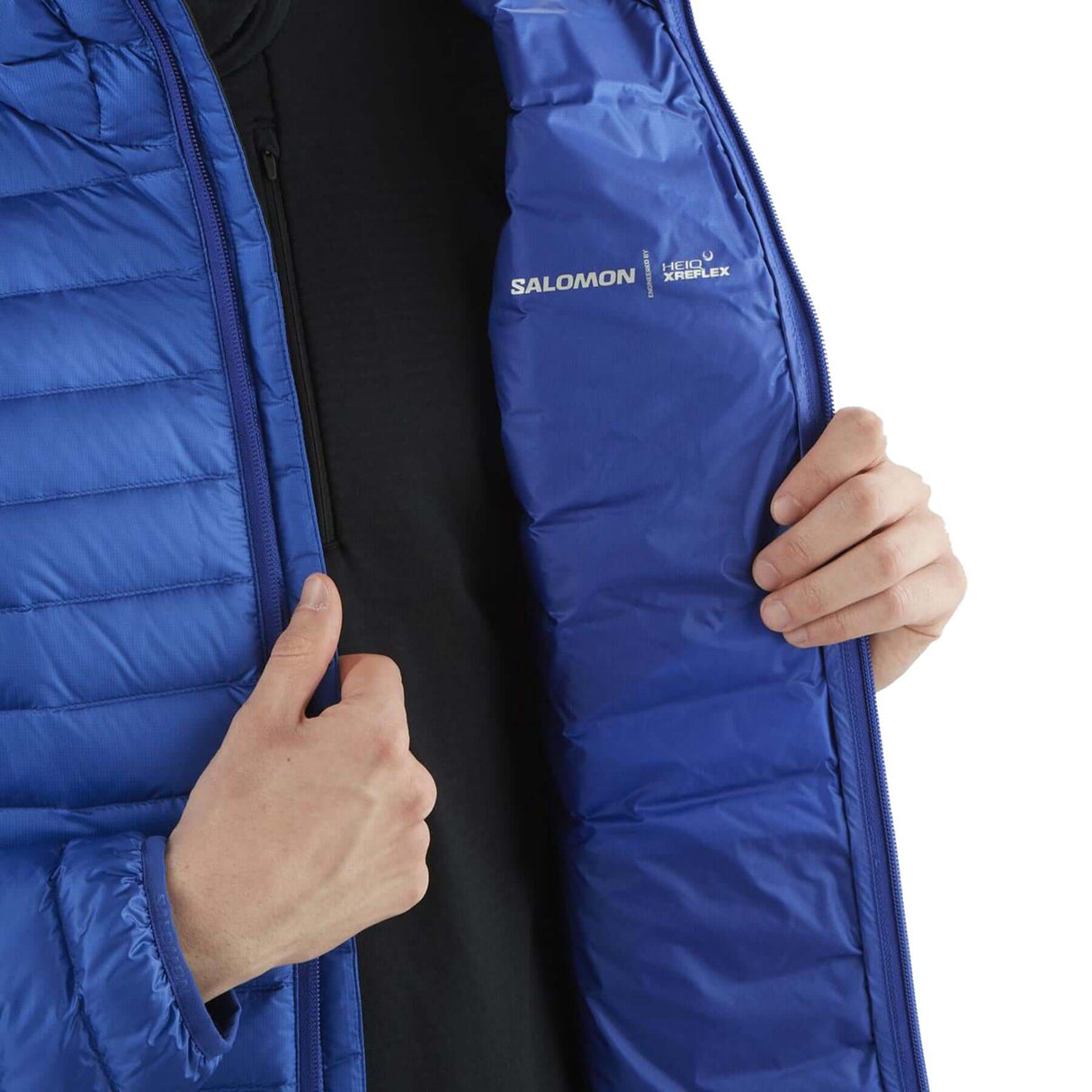 Salomon Men's Elixir Micro Down Hooded Jacket Deep Black / Small-Deep Black / Medium-Deep Black / Large-Deep Black / X-Large-Surf The Web / Small - 53 Degrees North 