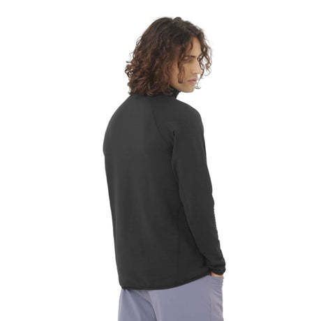 Salomon Men's Sntial Lightwarm Half Zip Fleece Jacket Deep Black / Small-Deep Black / Medium-Deep Black / Large-Deep Black / X-Large-Deep Black / XX-Large - 53 Degrees North 