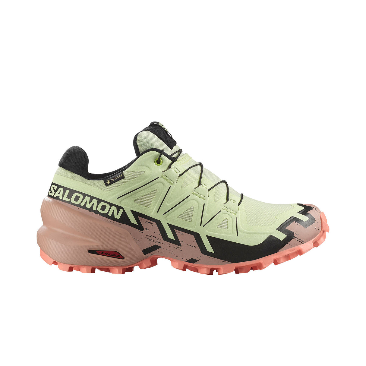 Salomon Women's Speedcross 6 GORE-TEX Waterproof Running Shoes Bog/Down pink/Acid Lime / UK 5-Bog/Down pink/Acid Lime / UK 6-Bog/Down pink/Acid Lime / UK 7-Bog/Down pink/Acid Lime / UK 8-Lime Cream/Mahogany Rose/Black / UK 5 - 53 Degrees North 