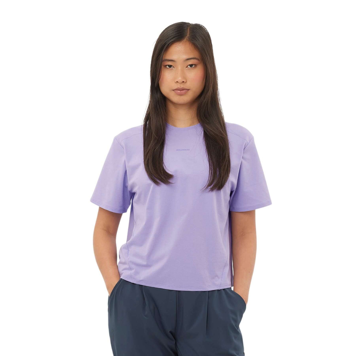 Salomon Women's Trackline Short Sleeve T-Shirt Violet Tulip / X-Small - 53 Degrees North