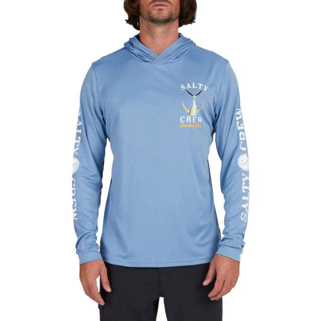 Salty Crew Men's Tailed Hooded Sunshirt Marine Blue / Small-Marine Blue / Medium-Marine Blue / Large-Marine Blue / X-Large-Marine Blue / XX-Large - 53 Degrees North 