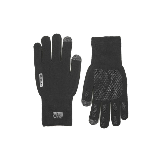 Sealskinz Anmer Waterproof All Weather Ultra Grip Knitted Gloves Black / Small-Black / Medium-Black / Large-Black / X-Large - 53 Degrees North 