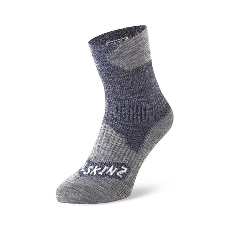 Sealskinz Bircham Waterproof All Weather Ankle Length Socks Navy Blue/Grey Marl / Small (UK 3-5)-Navy Blue/Grey Marl / Medium (UK 6-8)-Navy Blue/Grey Marl / Large (UK 9-11)-Navy Blue/Grey Marl / X-Large (UK 12-14) - 53 Degrees North 