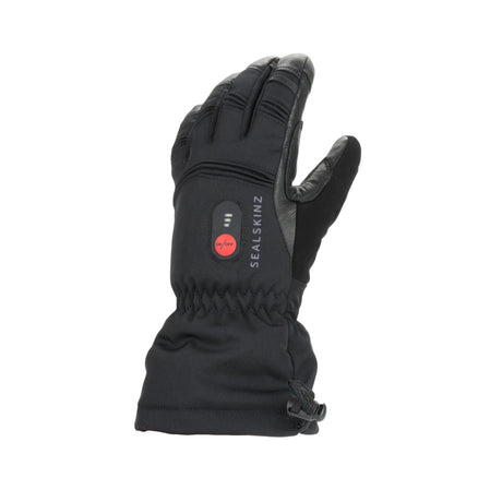 Sealskinz Filby Waterproof Heated Gauntlet Black / Small-Black / Medium-Black / Large-Black / X-Large - 53 Degrees North 