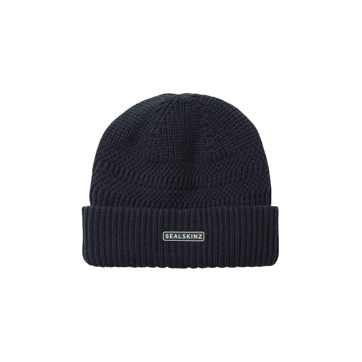 Sealskinz Gressenhall Waterproof Cold Weather Textured Stripe Roll Cuff Beanie Black / Small/Medium-Black / Large/X-Large-Black / XX-Large-Navy / Small/Medium-Navy / Large/X-Large - 53 Degrees North 