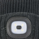 Sealskinz Heydon Waterproof Cold Weather LED Roll Cuff Beanie Black / Small/Medium-Black / Large/X-Large-Black / XX-Large - 53 Degrees North 