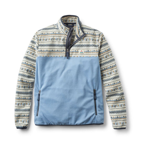 Passenger Men's Set Off Recycled Polar Quarter Zip Fleece Geo Stripe Birch / Small-Geo Stripe Birch / Medium-Geo Stripe Birch / Large-Geo Stripe Birch / X-Large-Oatmeal/Espresso / Small #- 53 Degrees North 