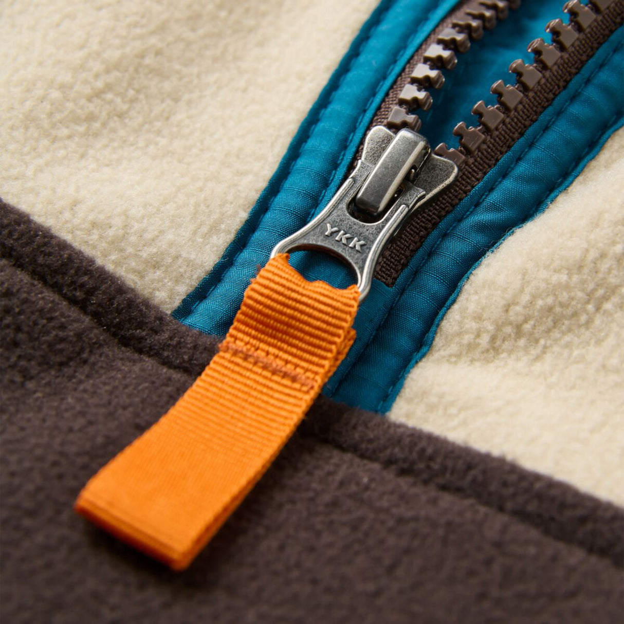 Passenger Men's Set Off Recycled Polar Quarter Zip Fleece Geo Stripe Birch / Small-Geo Stripe Birch / Medium-Geo Stripe Birch / Large-Geo Stripe Birch / X-Large-Oatmeal/Espresso / Small #- 53 Degrees North 