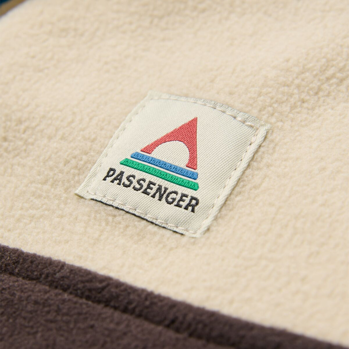 Passenger Men's Set Off Recycled Polar Quarter Zip Fleece Geo Stripe Birch / Small-Geo Stripe Birch / Medium-Geo Stripe Birch / Large-Geo Stripe Birch / X-Large-Oatmeal/Espresso / Small #- 53 Degrees North 