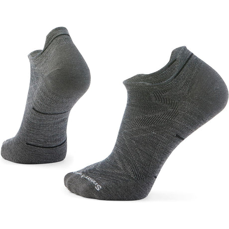Smartwool Men's Run Zero Cushion Low Ankle Socks Black / Medium (UK 5-7.5)-Black / Large (UK 8-10.5)-Black / X-Large (UK 11-13.5.)-Medium Grey / Large (UK 8-10.5) - 53 Degrees North 