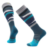 Smartwool Men's Ski Full Cushion Midnight Ski Pattern OTC Socks Black / Large (UK 8-10.5)-Twilight Blue / Large (UK 8-10.5) - 53 Degrees North 