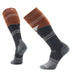 Smartwool Men's Snowboard Full Cushion Mountain Geo Pattern OTC Socks Pewter Blue / Large (UK 8-10.5)-Picante / Large (UK 8-10.5) - 53 Degrees North 