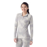 Smartwool Women's Classic Thermal Merino Base Layer 1/4 Zip Top Light Grey Foggy Pines / X-Small-Light Grey Foggy Pines / Small-Light Grey Foggy Pines / Medium-Light Grey Foggy Pines / Large-Light Grey Foggy Pines / X-Large - 53 Degrees North 