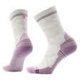 Smartwool Women's Hike Light Cushion Crew Socks Ash/Purple Dawn / Small (UK 2-4.5) - 53 Degrees North