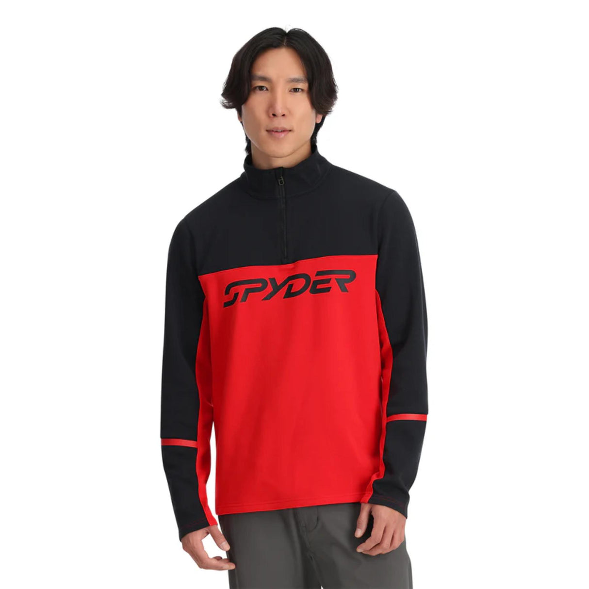 Spyder Men's Speed Half Zip Pullover Spyder Red / Small-Spyder Red / Medium-Spyder Red / Large-Spyder Red / X-Large-Spyder Red / XX-Large - 53 Degrees North 