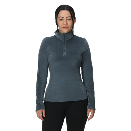 Spyder Women's Shimmer Bug 1/2 Zip Fleece Slate Blue / X-Small-Slate Blue / Small-Slate Blue / Medium-Slate Blue / Large-Sanddune / X-Small - 53 Degrees North 