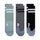Stance Franchise Crew Socks - 3 Pack Multi / Medium (UK 5.5-8)-Multi / Large (UK 8.5-11.5) - 53 Degrees North 