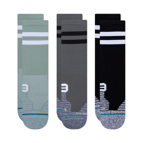 Stance Franchise Crew Socks - 3 Pack Multi / Medium (UK 5.5-8)-Multi / Large (UK 8.5-11.5) - 53 Degrees North 
