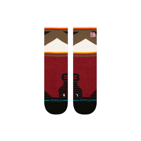 Stance Jimmy Chin Mid Wool Crew Socks Red / Medium (UK 5.5-8)-Red / Large (UK 8.5-11.5) - 53 Degrees North 