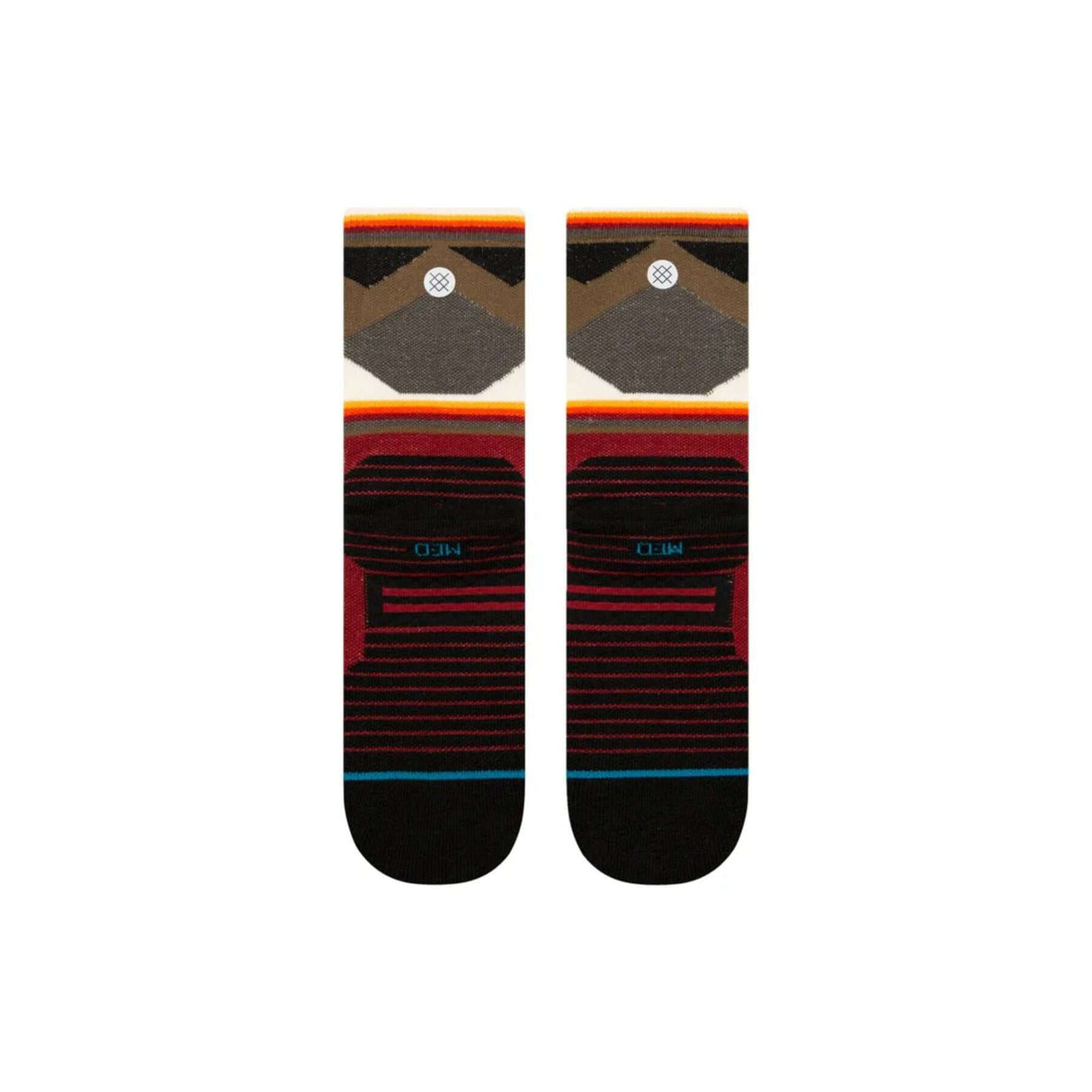 Stance Jimmy Chin Mid Wool Crew Socks Red / Medium (UK 5.5-8)-Red / Large (UK 8.5-11.5) - 53 Degrees North 