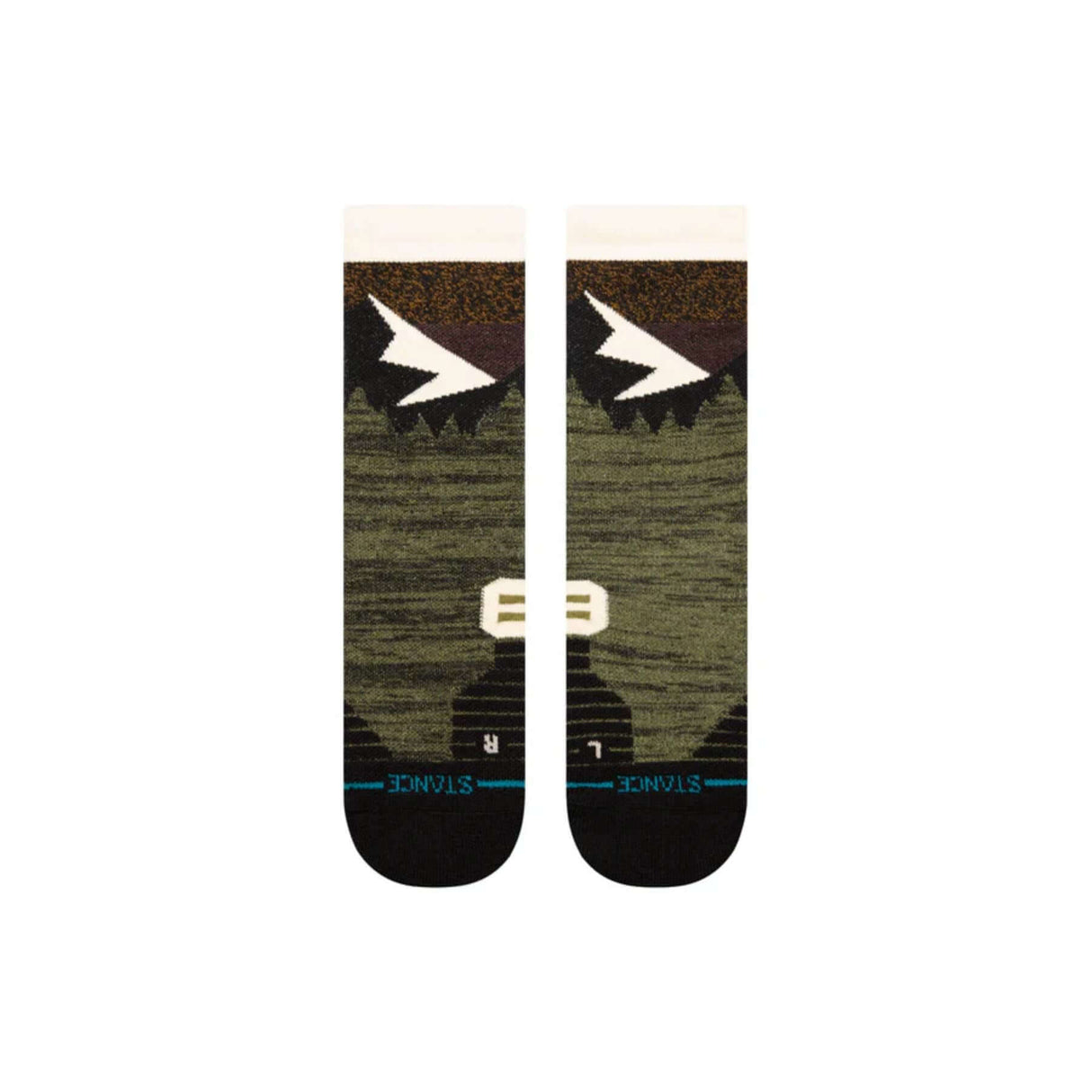 Stance Mid Wool Crew Socks Black / Medium (UK 5.5-8)-Black / Large (UK 8.5-11.5)-Black/Red / Medium (UK 5.5-8)-Black/Red / Large (UK 8.5-11.5)-Olive / Medium (UK 5.5-8) - 53 Degrees North 